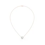 14K Solid Gold Open Heart Natural Emerald Pendant - Image 4