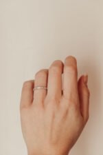 Baguette and Round Natural Diamond Milgrain Channel Set Band - Image 2