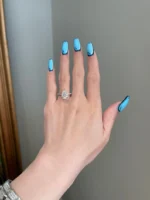 2.5 Carat Pear Shape Moissanite Diamond Engagement Ring - Image 2