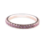14K Solid Gold Pink Sapphire Eternity Band - Image 3