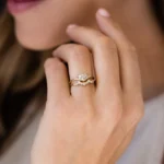 14k Solid Gold  Diamond Wedding Band - Image 7