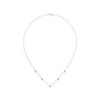 14K Solid Gold prong set Emerald Choker - Image 3