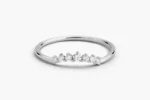 14K Gold Curved Natural Diamond Ring - Image 3
