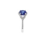 18K Solid Gold Brilliant Round Tanzanite And Diamond Ring - Image 7