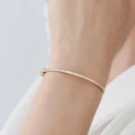 18k Stacking Micro Pave Diamond Bangle 0.90 ctw - Image 4