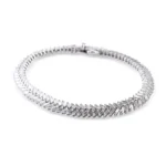 Baguette Diamond Chevron Bracelet - Image 4