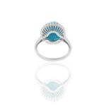 14K Solid Gold Turquoise And Diamond Ring - Image 10