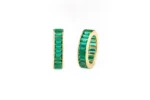 14K Solid Gold Emerald Eternity Ring - Image 3