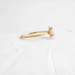 Threaded Ring with Halo, 0.32ct. Oval Cut Diamond - Image 2