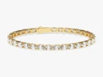 18k Solid Gold Diamond Tennis Diamond Bracelet For Women - Image 2