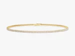 14k Solid Gold Diamond Tennis Bracelet, Diamond Bracelet For Women - Image 2