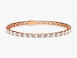 18k Solid Gold Diamond Tennis Diamond Bracelet For Women - Image 3