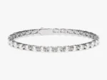 18k Solid Gold Diamond Tennis Diamond Bracelet For Women - Image 4
