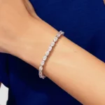 18k純金鑽石網球鑽石手鍊（女士）