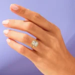 14k 純金 1.5 克拉璀璨天然鑽石承諾戒指 細戒圈鉑金戒指