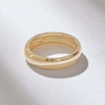 Natural Diamond Classic Marriage Band: Solo Low Dome Ring in 18K Solid Gold - Image 7