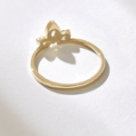 Natural Diamond Lotus Engagement Ring: 18K Solid Gold Marquise Trilogy Promise Ring - Image 7