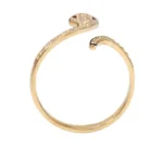 18K Solid Gold Snake Ring - Image 3