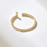 Baguette Natural Diamond Open Wedding Band | 18K Solid Gold Gap Stacking Ring For Women - Image 6