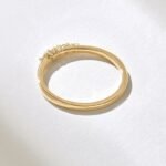 Natural Diamond Ascending Round Wedding Ring, Pave Composition Stacking Ring for Women - Image 7