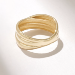 Criss Cross Band Ring: 18K Solid Gold Multi-Strand Statement Ring for Women - Image 7