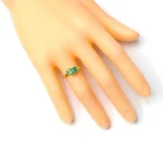 14K Solid Gold Toi et Moi Ring - Image 4