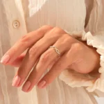 天然鑽石扭曲無限戒指 | 密鑲天然鑽石疊戴戒指 | 開口扭曲戒指