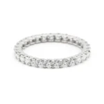 18k White Gold 1.38 Carat Natural Diamond Brilliant-Cut Eternity Full Band Ring - Image 4