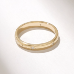 Natural Diamond Starburst Wedding Band, 14k Solid Gold Dainty Celestial Ring for Women - Image 7