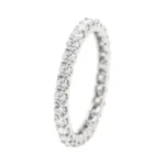 18k White Gold 1.38 Carat Natural Diamond Brilliant-Cut Eternity Full Band Ring - Image 2