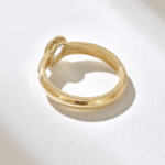 14k Gold Natural Diamond Pear Engagement Ring: Solitaire Bezel Setting for Women - Image 7