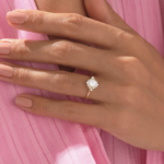 Natural Diamond Snowflake Engagement Ring: 14k Solid Gold Promise Ring for Women - Image 3