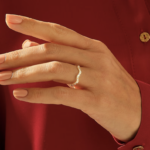 Pave Natural Diamond Wave Ring | Solid Gold Wedding Band | Minimalist Zigzag Band - Image 3