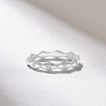 14k Solid Gold Rhombus Band Wedding Ring: Dainty Stacking Ring - Image 5