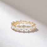 Princess Moissanite Diamond Eternity | 14k Solid Gold Delicate Marriage Ring | 1.25CT Ring - Image 4