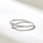 Cluster Natural Diamond Ring | Alternating Round Natural Diamond Ring | 14k Solid Gold Ring - Image 6