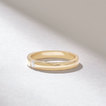 Solo Natural Diamond Slim | 14k Solid Gold Stacking Ring for Women | 2.80MM Classic Ring - Image 4