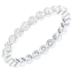 14K Solid Gold 0.75 Carat | Moissanite Diamond Infinity Band Ring | Thin Moissanite Diamond Band - Image 2