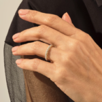 Natural Diamond Celtic Wedding Ring | 18K Solid Gold Minimalist Band for Women - Image 3