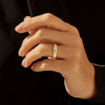 Natural Diamond Classic Marriage Band: Solo Low Dome Ring in 18K Solid Gold - Image 3