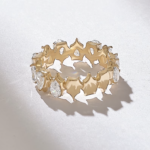 Pear Natural Diamond Eternity Marriage Ring | Sparkling Anniversary Band | Bridal Ring - Image 7