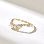 Natural Diamond Tiara Stacking Ring | Marquise and Round Cut Contour Ring For Women - Image 4