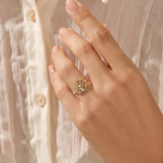 Natural Diamond Spider Web Ring | 18K Solid Gold Statement Ring | Vintage Boho Gothic - Image 3