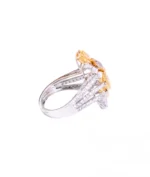 14K Solid Gold 2.88 Carat Multi-Colored Moissanite Diamond | Moissanite Diamond Solitaire Ring - Image 3