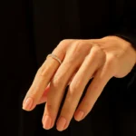 14k Solid Gold Ascending Natural Diamond Bypass Composition Ring, Stackable Pave Wedding