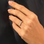 Natural Diamond Baguette Wedding Ring: 18K Solid Gold Band for Women, Marriage Ring - Image 3