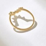 Pave Natural Diamond Nesting Ring, Curved 14k Solid Gold Wedding Band with VS-SI Natural Diamonds - Image 7