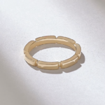 Half Eternity Unique Ring | 0.15CT Thin Ring 18K Solid Gold | Slim Band Ring - Image 7