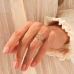 天然鑽石蜘蛛網戒指|18K純金個性戒指|復古波西米亞哥德式