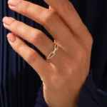 Natural Diamond Twisted Rope Ring |18K Solid Gold Unique Design Statement Ring For Women - Image 3